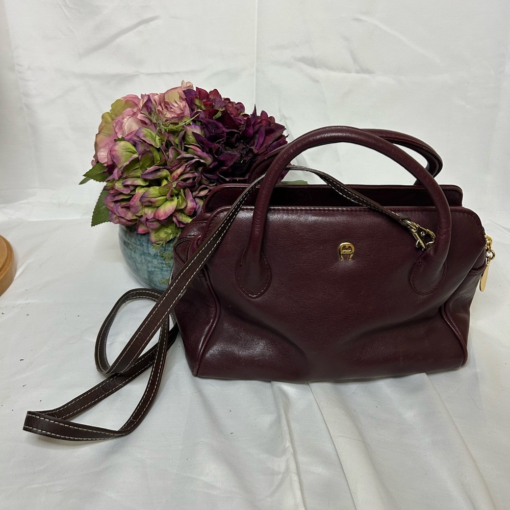 Etienne Aigner Deep Burgundy Shoulder Bag